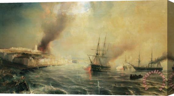 Jean Antoine Theodore Gudin Bombardment of Sale Stretched Canvas Painting / Canvas Art