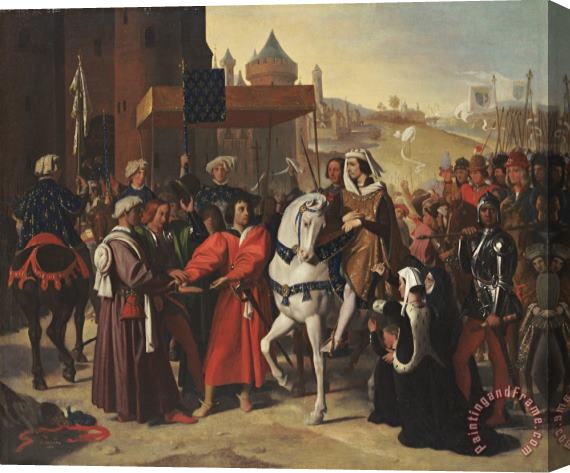 Jean Auguste Dominique Ingres The Entry Into Paris of The Dauphin, Later Charles V Stretched Canvas Print / Canvas Art