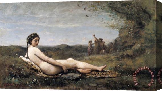 Jean Baptiste Camille Corot Repose Stretched Canvas Painting / Canvas Art