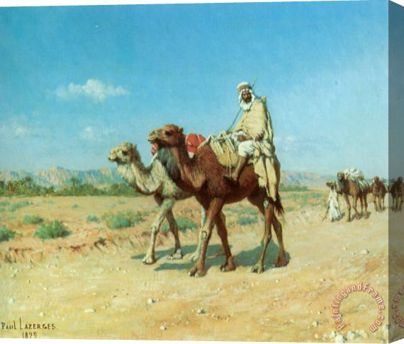 Jean Baptiste Paul Lazerges In The Desert Stretched Canvas Print / Canvas Art