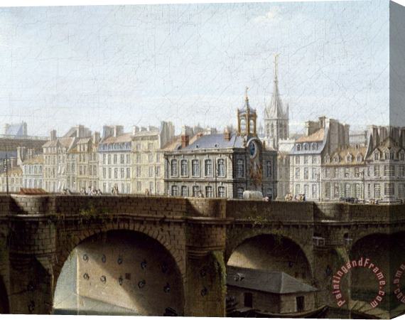 Jean-Baptiste Raguenet Le Pont Neuf Et La Samaritaine, a Paris Stretched Canvas Painting / Canvas Art