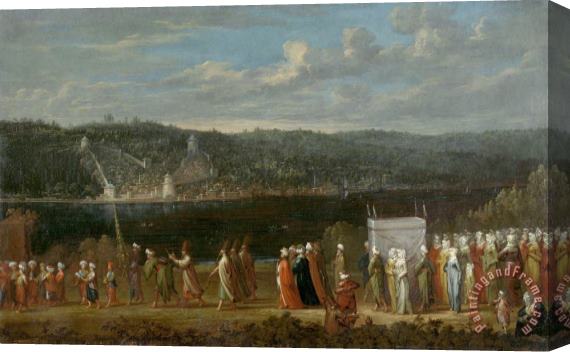 Jean Baptiste Vanmour Wedding Procession on The Bosphorus Stretched Canvas Print / Canvas Art