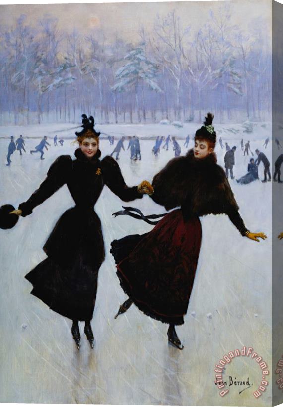 Jean Beraud The Skaters Stretched Canvas Painting / Canvas Art