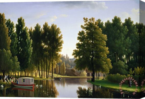 Jean Bidauld The Park at Mortefontaine Stretched Canvas Print / Canvas Art