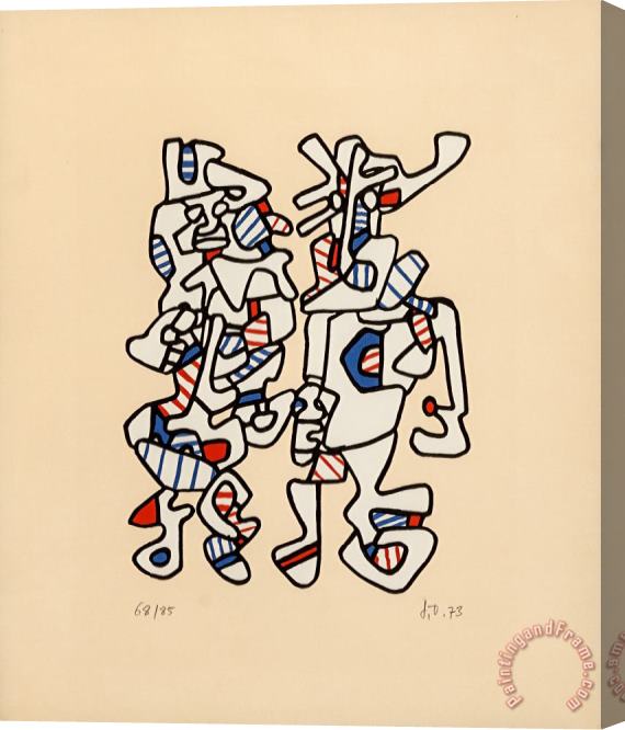 Jean Dubuffet Parade Nuptiale (courtship), 1973 Stretched Canvas Painting / Canvas Art