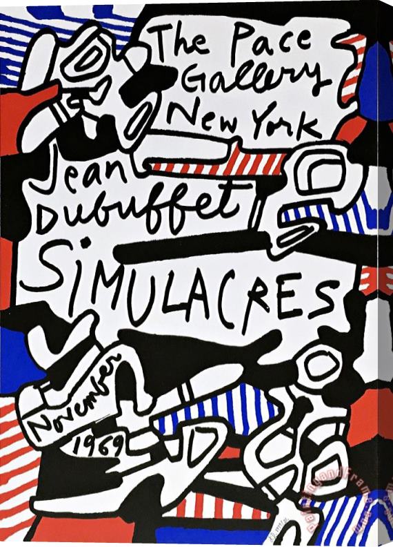 Jean Dubuffet Simulacres, 1969 1981 Stretched Canvas Print / Canvas Art