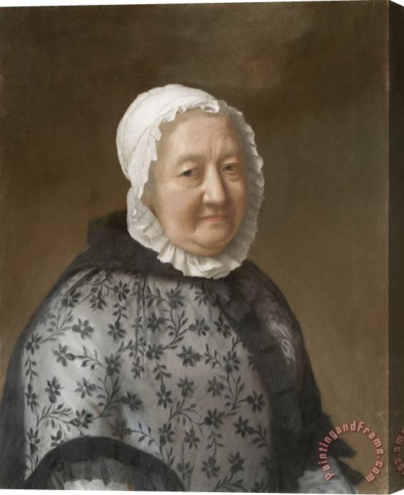 Jean-Etienne Liotard Portret Van Marie Congnard Batailhy, Grootmoeder Van De Vrouw Van De Kunstenaar, Bekend Als 'la Dame Aux Dentelles' Stretched Canvas Print / Canvas Art