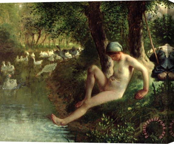 Jean-Francois Millet The Bather Stretched Canvas Print / Canvas Art