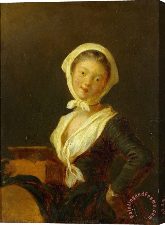 Jean Honore Fragonard An Organ Grinder (a Woman of Savoy) Stretched Canvas Print / Canvas Art