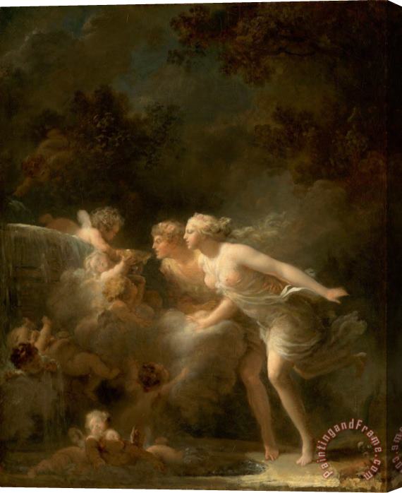 Jean Honore Fragonard The Fountain of Love Stretched Canvas Painting / Canvas Art