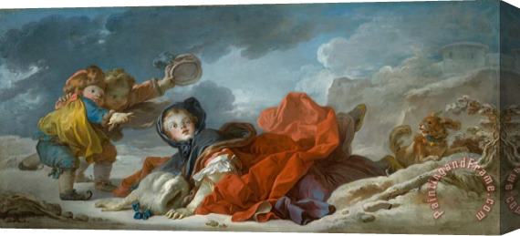 Jean Honore Fragonard Winter Stretched Canvas Print / Canvas Art
