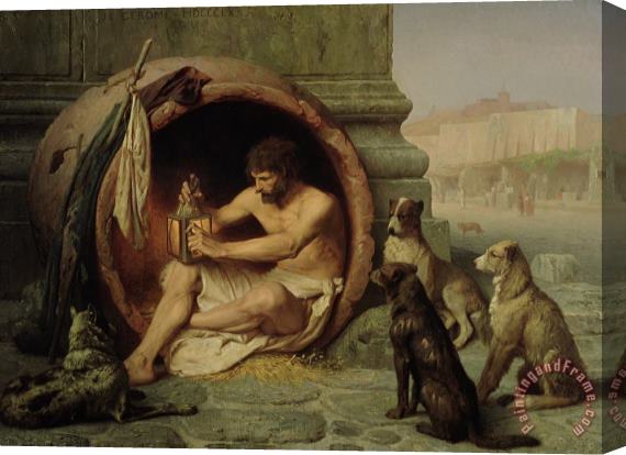 Jean Leon Gerome Diogenes Stretched Canvas Painting / Canvas Art