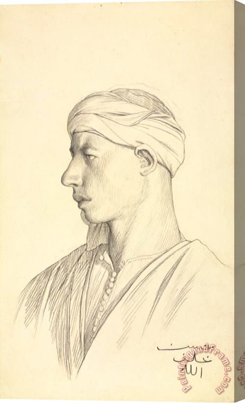 Jean Leon Gerome Portrait of an Egyptian Fellah Stretched Canvas Print / Canvas Art