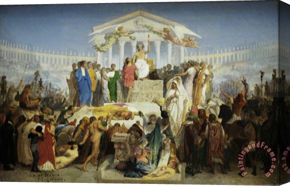 Jean Leon Gerome Study for The Age of Augustus, Birth of Christ Stretched Canvas Print / Canvas Art