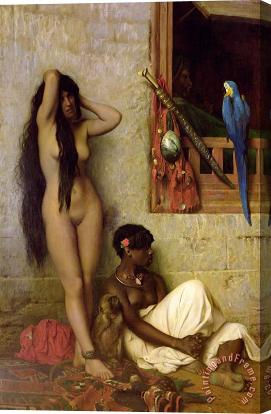Jean Leon Gerome The Slave for Sale Stretched Canvas Painting / Canvas Art