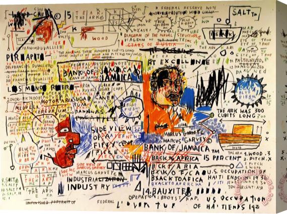 Jean-michel Basquiat 50 Cent Piece Stretched Canvas Painting / Canvas Art