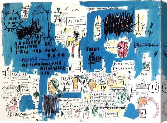 Jean-michel Basquiat Ascent Stretched Canvas Painting / Canvas Art