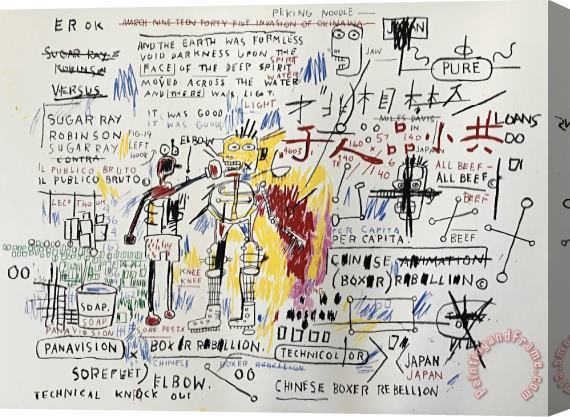 Jean-michel Basquiat Boxer Rebellion, 1982 2018 Stretched Canvas Painting / Canvas Art
