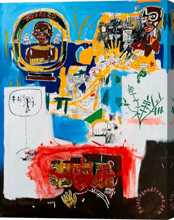 Jean-michel Basquiat Campaign Stretched Canvas Painting / Canvas Art