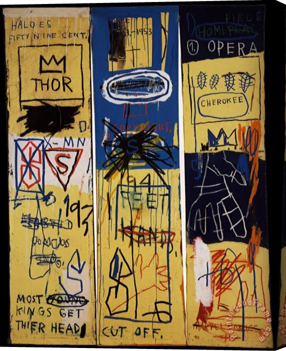 Jean-michel Basquiat Charles The First Stretched Canvas Painting / Canvas Art