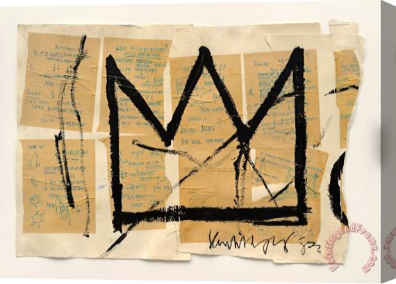Jean-michel Basquiat Crown, 1982 Stretched Canvas Painting / Canvas Art