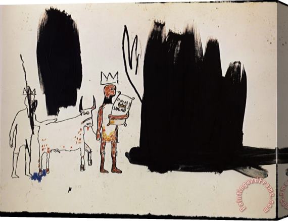 Jean-michel Basquiat Dwellers in The Marshes Stretched Canvas Painting / Canvas Art