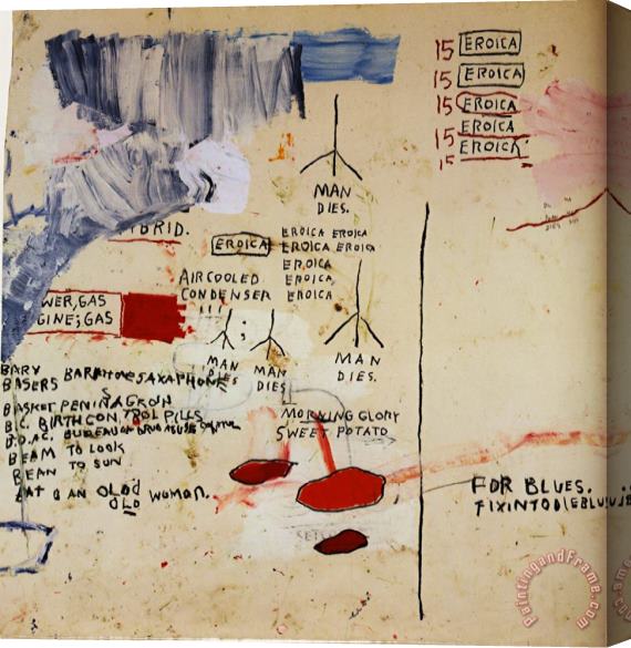 Jean-michel Basquiat Eroica I Stretched Canvas Print / Canvas Art