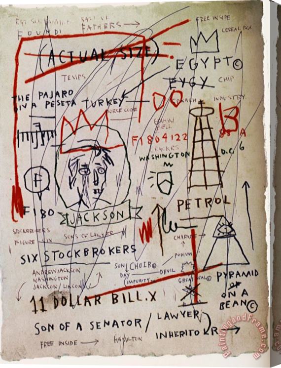 Jean-michel Basquiat Jackson Stretched Canvas Painting / Canvas Art