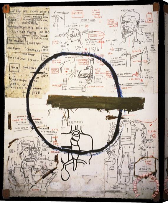 Jean-michel Basquiat Jesse Stretched Canvas Painting / Canvas Art