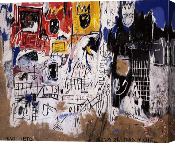 Jean-michel Basquiat Net Weight Stretched Canvas Painting / Canvas Art