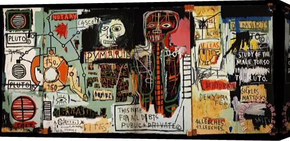 Jean-michel Basquiat Notary Stretched Canvas Painting / Canvas Art