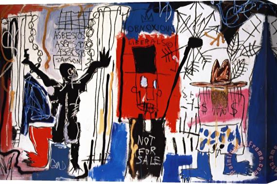 Jean-michel Basquiat Obnoxious Liberals Stretched Canvas Painting / Canvas Art