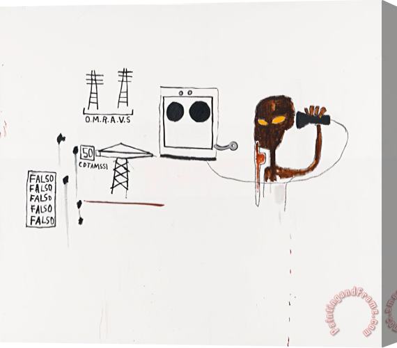 Jean-michel Basquiat O.m.r.a.v.s Stretched Canvas Painting / Canvas Art