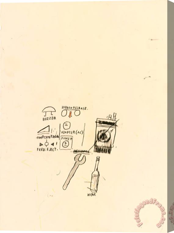 Jean-michel Basquiat Ribbon Release Stretched Canvas Print / Canvas Art