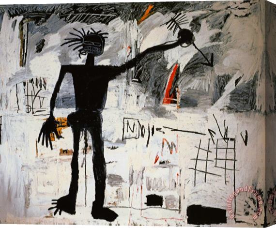 Jean-michel Basquiat Self Portrait Stretched Canvas Painting / Canvas Art