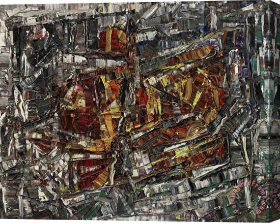 Jean-paul Riopelle Dans Les Chaumes, 1966 Stretched Canvas Painting / Canvas Art