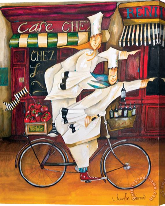 Jennifer Garant Chefs on The Go Stretched Canvas Print / Canvas Art