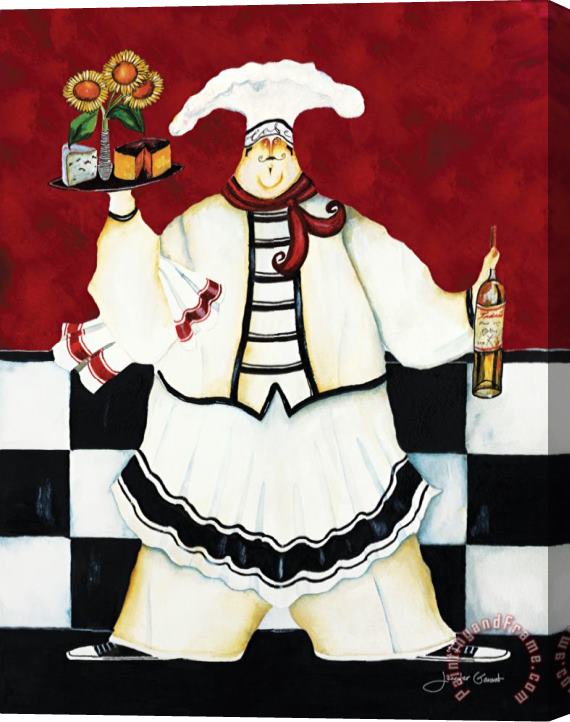 Jennifer Garant Crimson Chef I Stretched Canvas Print / Canvas Art