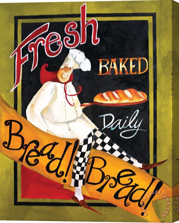 Jennifer Garant Fresh Baked Bread Stretched Canvas Print / Canvas Art