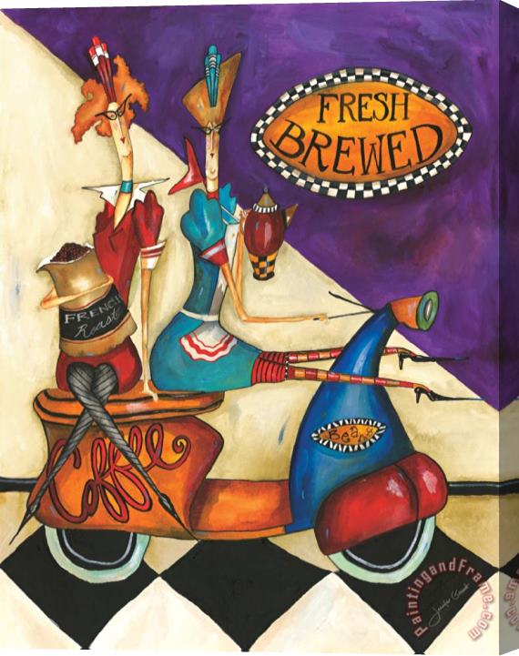 Jennifer Garant Fresh Brewed Stretched Canvas Painting / Canvas Art