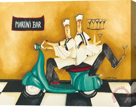 Jennifer Garant Martini Bar Stretched Canvas Painting / Canvas Art