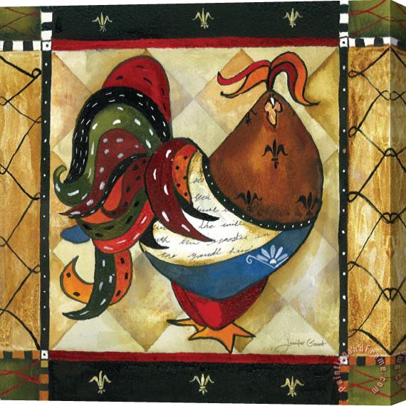 Jennifer Garant Tuscan Rooster I Stretched Canvas Print / Canvas Art