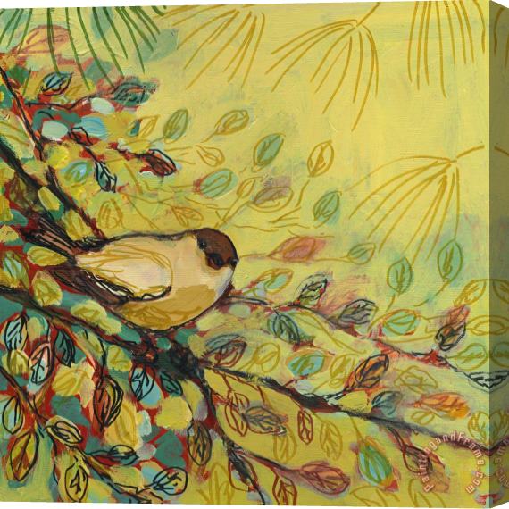 Jennifer Lommers Goldfinch Waiting Stretched Canvas Painting / Canvas Art