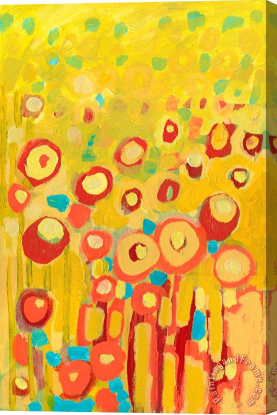 Jennifer Lommers Growing in Yellow No 2 Stretched Canvas Painting / Canvas Art