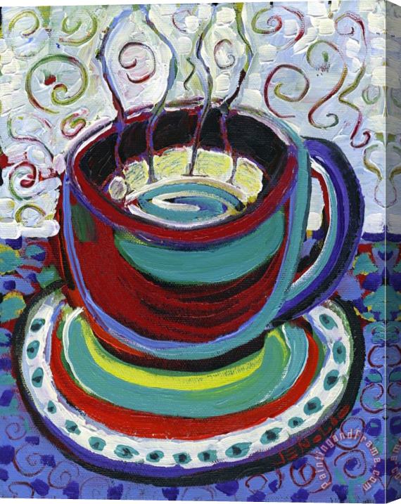 Jennifer Lommers Steaming Coffee Stretched Canvas Painting / Canvas Art