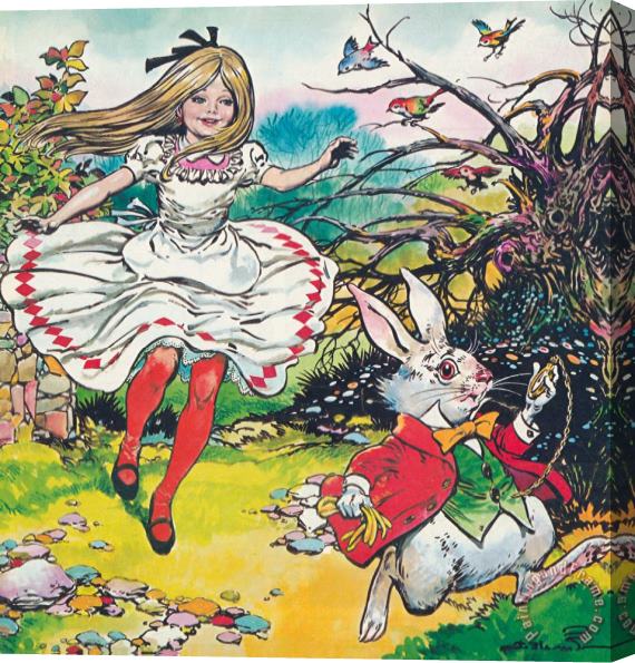 Jesus Blasco Alice In Wonderland Stretched Canvas Painting / Canvas Art