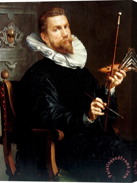 Joachim Anthonisz Wtewael Self Portrait Stretched Canvas Print / Canvas Art
