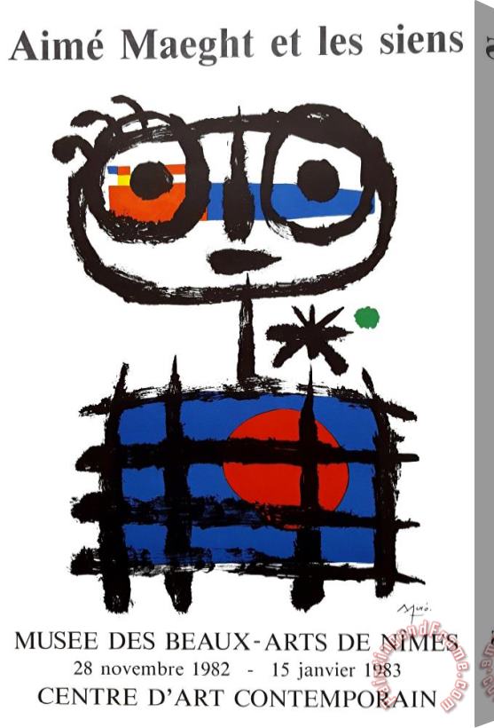 Joan Miro Aime Maeght Et Les Siens (sun Eater), 1982 Stretched Canvas Painting / Canvas Art