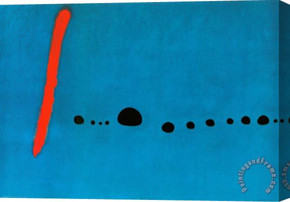 Joan Miro Bleu II Stretched Canvas Painting / Canvas Art