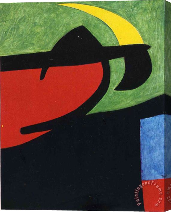 Joan Miro Catalan Peasant in The Moonlight Stretched Canvas Print / Canvas Art